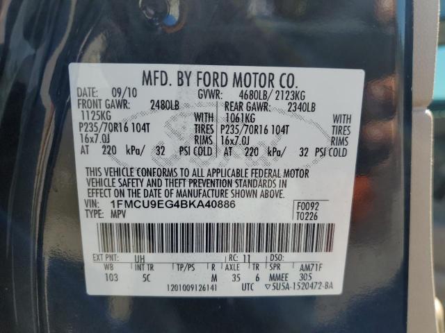 Photo 10 from auction – 2011 FORD ESCAPE LIM with VIN 1FMCU9EG4BKA40886