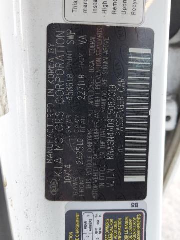 Photo 10 from auction – 2015 KIA OPTIMA HYB with VIN KNAGN4AD9F5082019