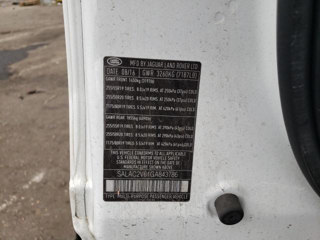 Photo 10 from auction – 2016 LAND ROVER LR4 with VIN SALAC2V61GA843786