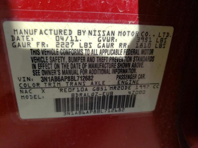 Photo 10 from auction – 2011 NISSAN SENTRA 2.0 with VIN 3N1AB6AP8BL712682