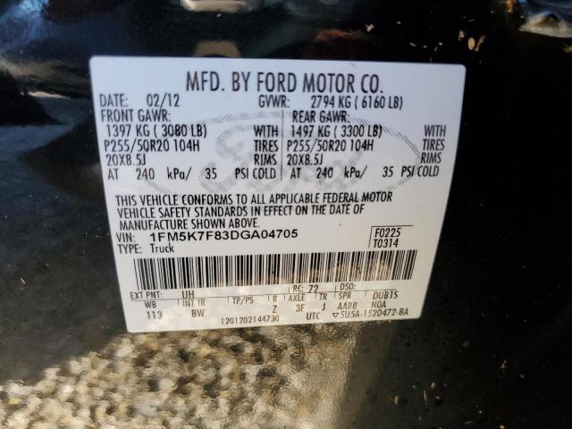 Photo 10 from auction – 2013 FORD EXPLORER L with VIN 1FM5K7F83DGA04705