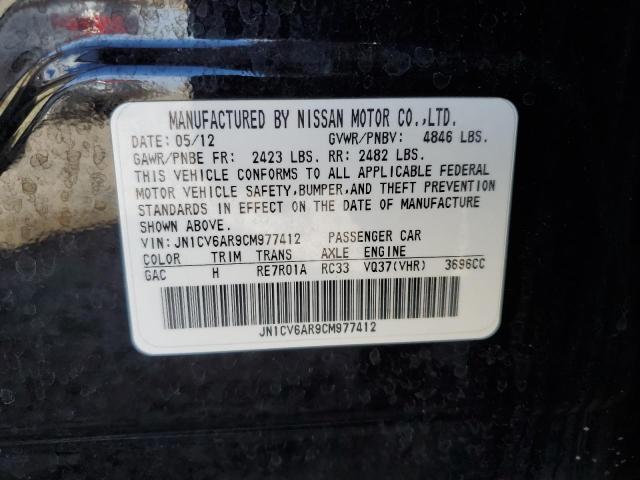 Photo 10 from auction – 2012 INFINITI G37 with VIN JN1CV6AR9CM977412