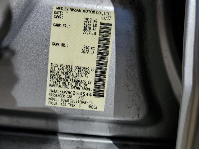 Photo 10 from auction – 2017 NISSAN ALTIMA 2.5 with VIN 1N4AL3AP2HC254544
