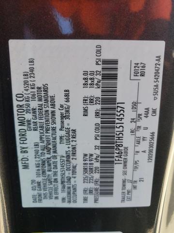 Photo 10 from auction – 2020 FORD MUSTANG with VIN 1FA6P8TH5L5145571