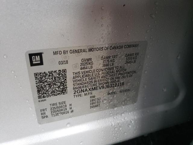 Photo 10 from auction – 2018 CHEVROLET EQUINOX PR with VIN 2GNAXMEV9J6312118