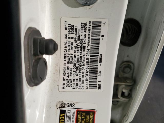 Photo 10 from auction – 2008 HONDA CIVIC EX with VIN 1HGFA16888L012824