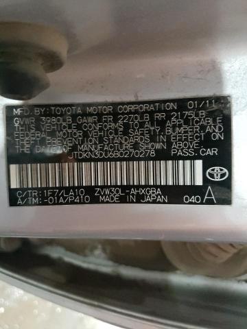 Photo 10 from auction – 2011 TOYOTA PRIUS with VIN JTDKN3DU6B0270278