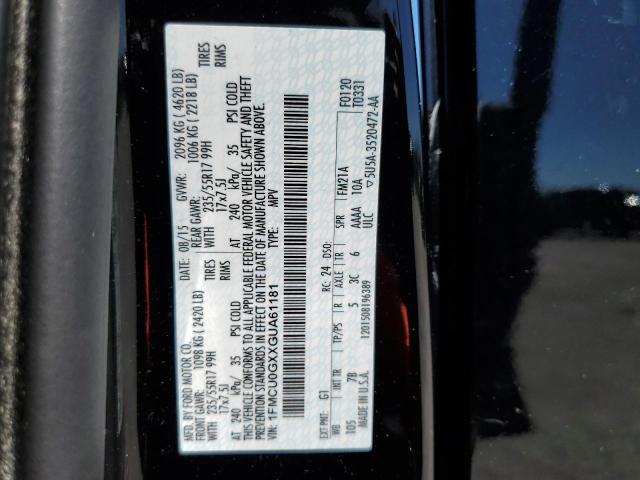 Photo 10 from auction – 2016 FORD ESCAPE SE with VIN 1FMCU0GXXGUA61181