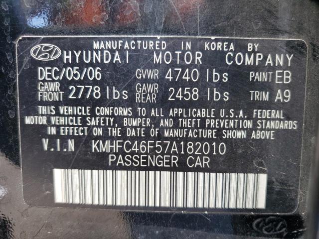Photo 10 from auction – 2007 HYUNDAI AZERA SE with VIN KMHFC46F57A182010