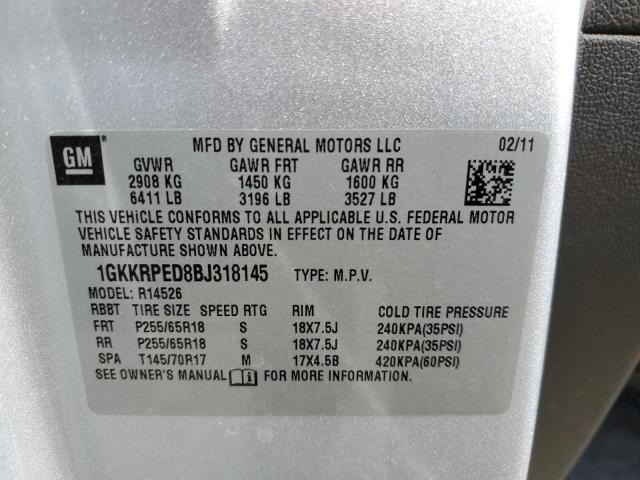 Photo 10 from auction – 2011 GMC ACADIA SLE with VIN 1GKKRPED8BJ318145