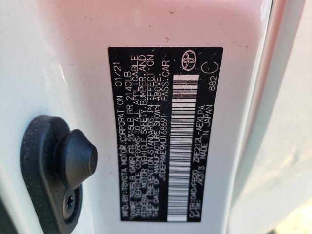 Photo 10 from auction – 2021 TOYOTA COROLLA LE with VIN JTDEPMAE9MJ168691