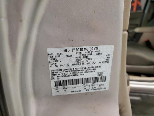 Photo 10 from auction – 2008 FORD ESCAPE XLS with VIN 1FMCU02Z58KD67968
