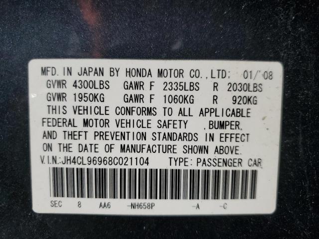 Photo 10 from auction – 2008 ACURA TSX with VIN JH4CL96968C021104