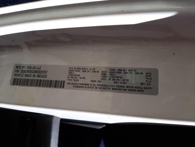 Photo 10 from auction – 2021 RAM PROMASTER with VIN 3C6LRVDG2ME523757