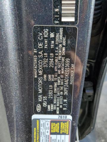 Photo 10 from auction – 2019 KIA FORTE FE with VIN 3KPF24AD1KE013699