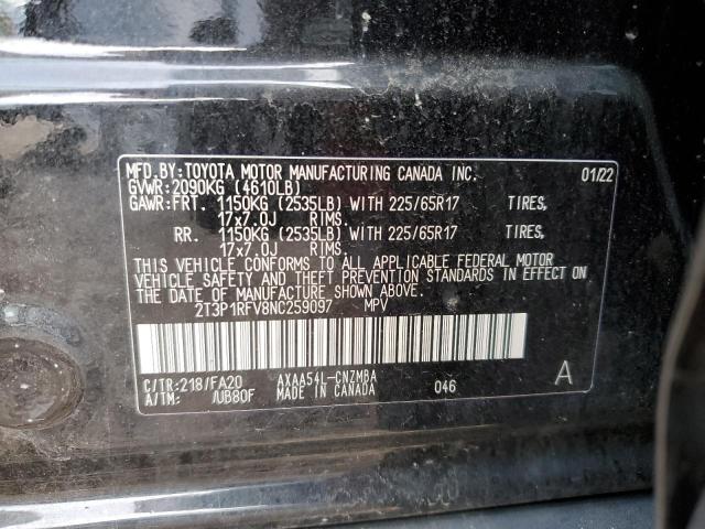Photo 10 from auction – 2022 TOYOTA RAV4 XLE with VIN 2T3P1RFV8NC259097