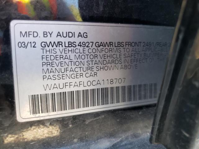 Photo 10 from auction – 2012 AUDI A4 PREMIUM with VIN WAUFFAFL0CA118707