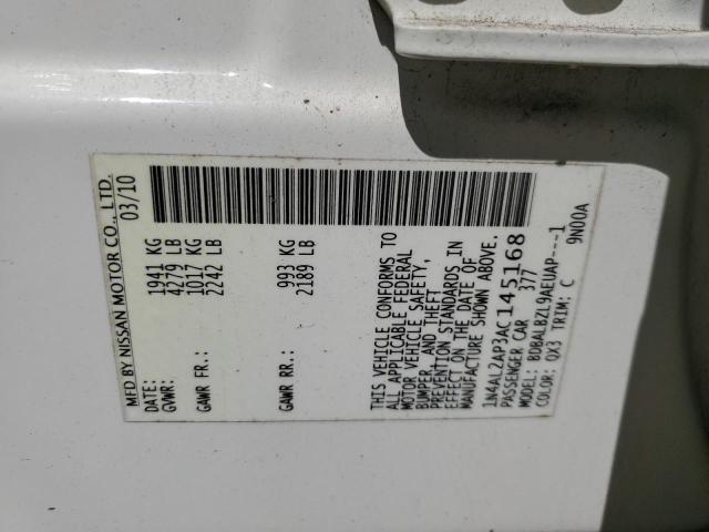Photo 10 from auction – 2010 NISSAN ALTIMA BAS with VIN 1N4AL2AP3AC145168