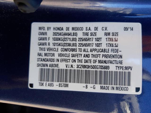 Photo 10 from auction – 2014 HONDA CR-V EX with VIN 3CZRM3H50EG705889