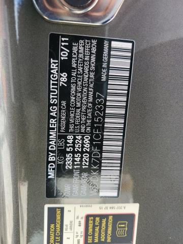 Photo 10 from auction – 2012 MERCEDES-BENZ E 550 with VIN WDDKK7DF1CF152337