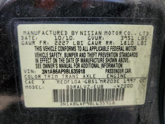 Photo 10 from auction – 2011 NISSAN SENTRA 2.0 with VIN 3N1AB6AP9BL635918