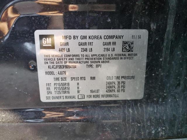 Photo 10 from auction – 2015 BUICK ENCORE CON with VIN KL4CJFSB3FB094104
