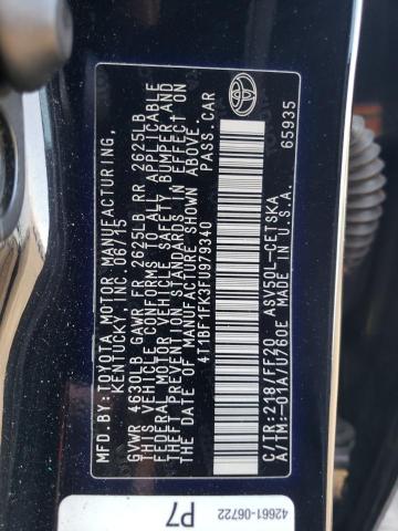 Photo 10 from auction – 2015 TOYOTA CAMRY LE with VIN 4T1BF1FK3FU979340
