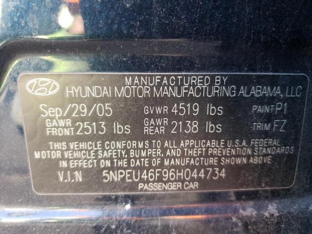 Photo 10 from auction – 2006 HYUNDAI SONATA GLS with VIN 5NPEU46F96H044734