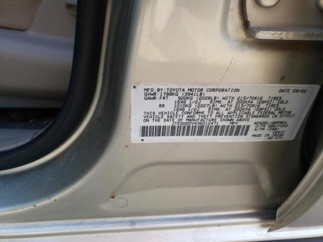 Фото 10 с аукциона – 2003 TOYOTA RAV4 с VIN JTEGH20V436012471