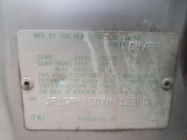 Photo 10 from auction – 1999 SUBARU IMPREZA OU with VIN JF1GF4850XH812890