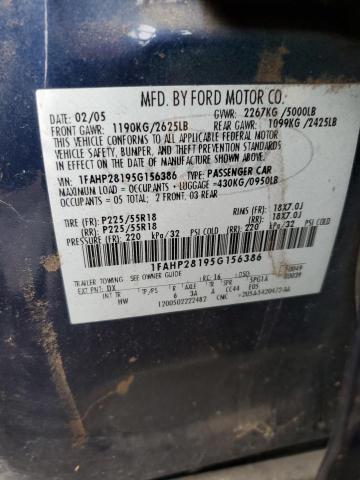 Photo 10 from auction – 2005 FORD FIVE HUNDR with VIN 1FAHP28195G156386