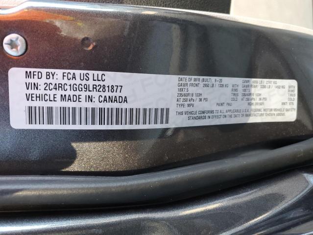 Photo 10 from auction – 2020 CHRYSLER PACIFICA L with VIN 2C4RC1GG9LR281877