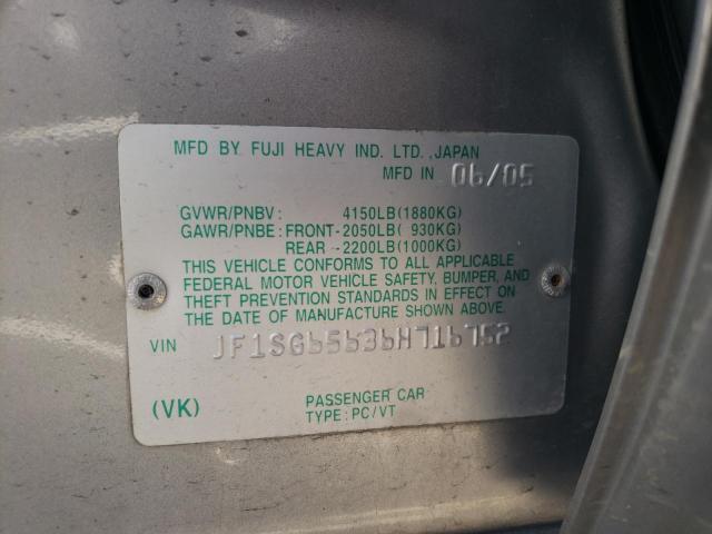 Photo 10 from auction – 2006 SUBARU FORESTER 2 with VIN JF1SG65636H716752