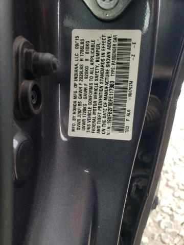 Photo 10 from auction – 2015 HONDA CIVIC EX with VIN 19XFB2F80FE117980