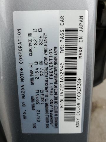 Photo 10 from auction – 2012 MAZDA 3 I with VIN JM1BL1V72C1632945