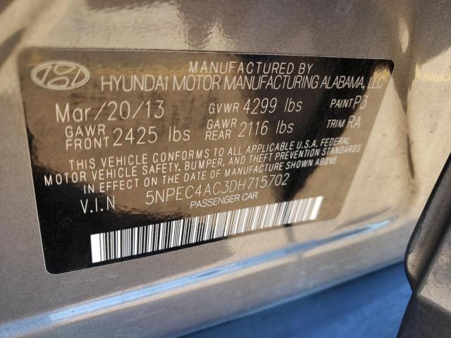 Photo 10 from auction – 2013 HYUNDAI SONATA SE with VIN 5NPEC4AC3DH715702