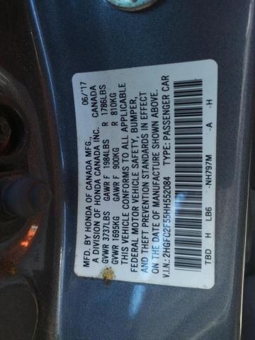 Photo 10 from auction – 2017 HONDA CIVIC LX with VIN 2HGFC2F55HH552084