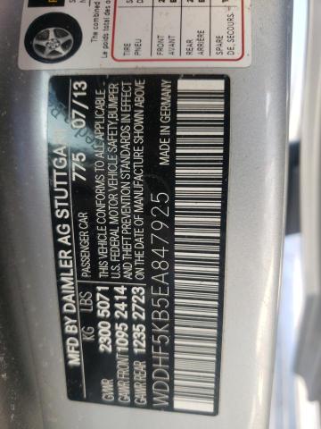 Photo 10 from auction – 2014 MERCEDES-BENZ E 350 with VIN WDDHF5KB5EA847925