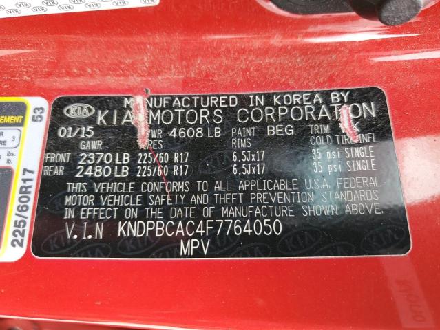 Photo 10 from auction – 2015 KIA SPORTAGE L with VIN KNDPBCAC4F7764050