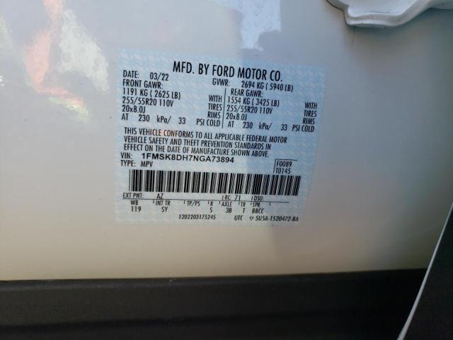 Foto 10 de la subasta – 2022 FORD EXPLORER X con VIN 1FMSK8DH7NGA73894