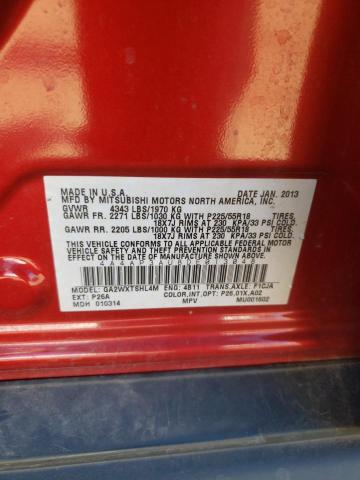 Photo 10 from auction – 2013 MITSUBISHI OUTLANDER with VIN 4A4AP3AU8DE013048