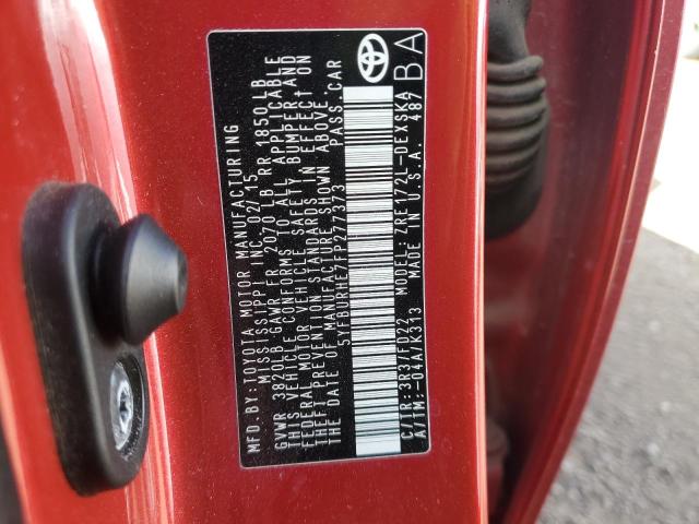 Photo 10 from auction – 2015 TOYOTA COROLLA L with VIN 5YFBURHE7FP277373