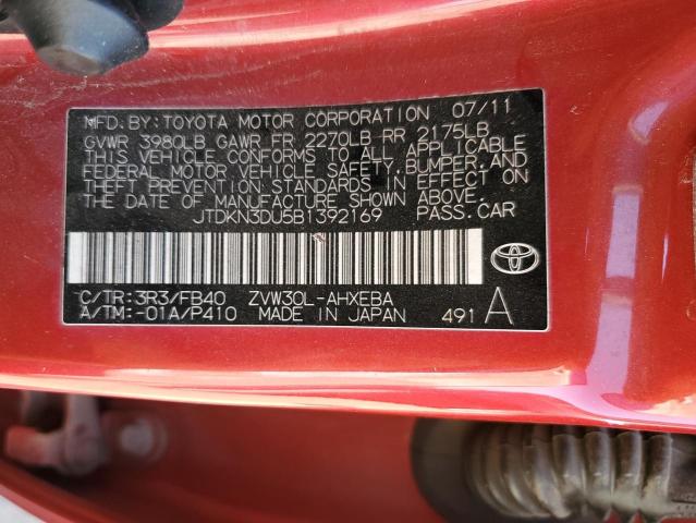 Photo 10 from auction – 2011 TOYOTA PRIUS with VIN JTDKN3DU5B1392169