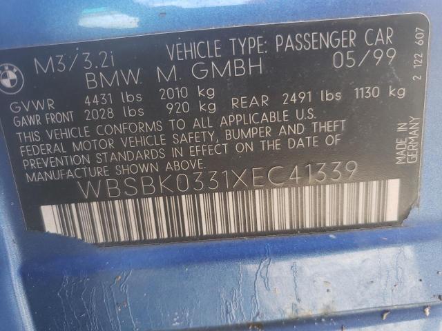 Photo 10 from auction – 1999 BMW M3 AUTOMAT with VIN WBSBK0331XEC41339