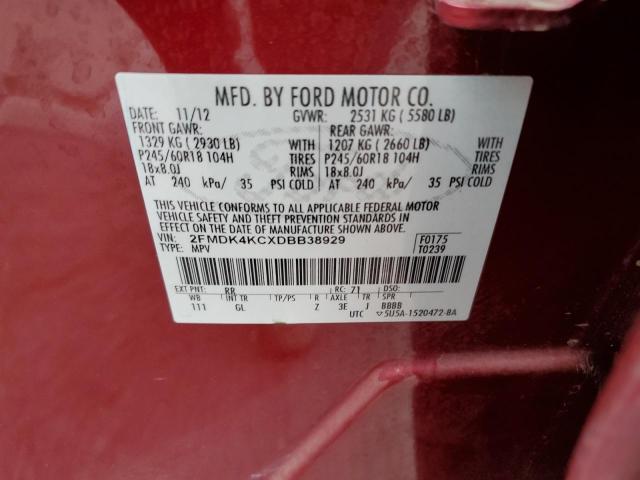 Photo 10 from auction – 2013 FORD EDGE LIMIT with VIN 2FMDK4KCXDBB38929