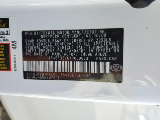 Photo 10 from auction – 2010 TOYOTA CAMRY BASE with VIN 4T4BF3EK6AR060623