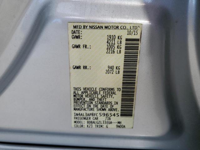 Photo 10 from auction – 2015 NISSAN ALTIMA 2.5 with VIN 1N4AL3AP8FC596545