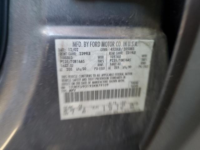 Photo 10 from auction – 2003 FORD ESCAPE XLT with VIN 1FMYU93193KB79109