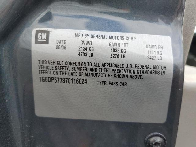 Photo 10 from auction – 2007 CADILLAC CTS HI FEA with VIN 1G6DP577870116024