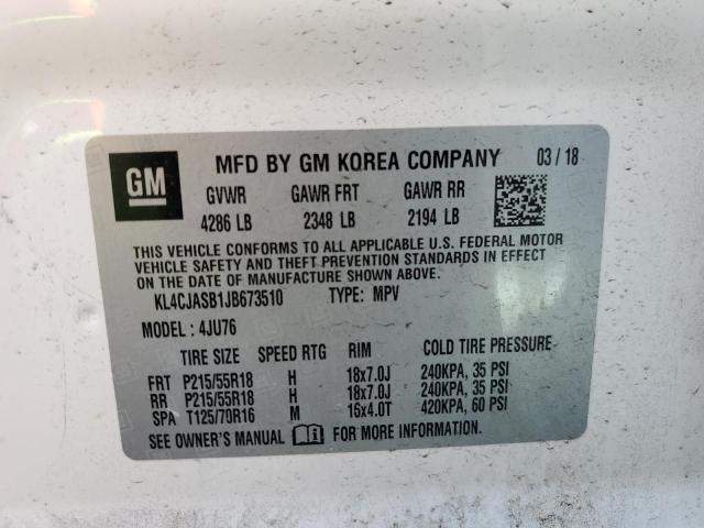 Photo 10 from auction – 2018 BUICK ENCORE PRE with VIN KL4CJASB1JB673510